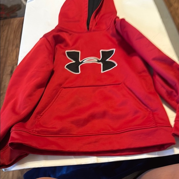 Under Armour Other - Under Armour Red Sweatshirt Hoodie Vibrant Athletic Wear